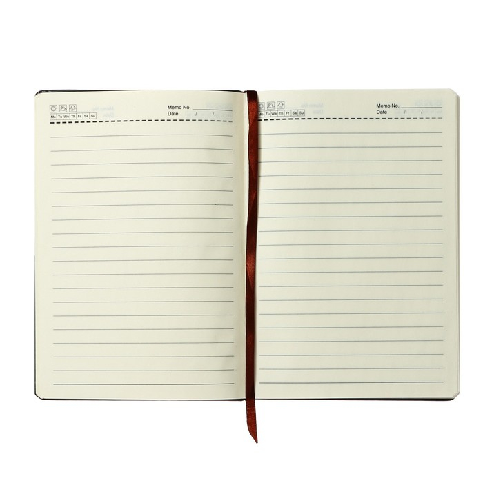 Ежедневник недатированный А5, 148 листов в линейку, обложка пвх, МИКС