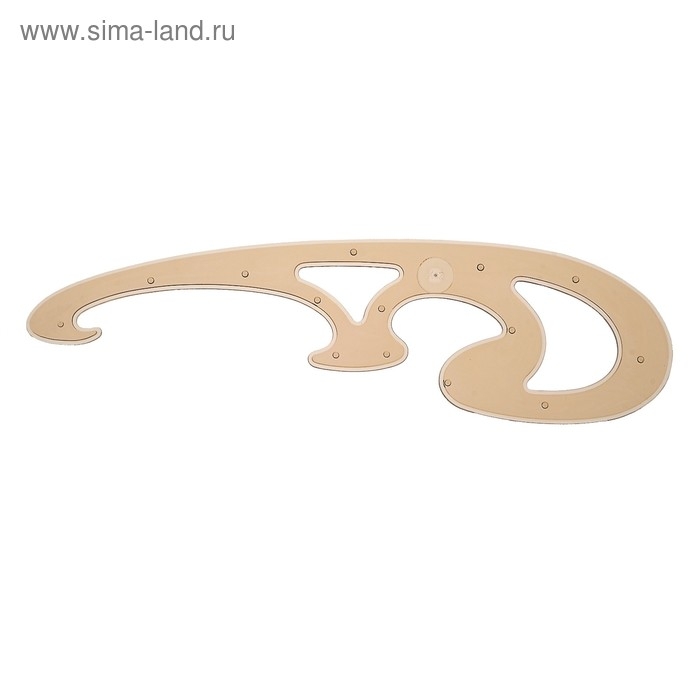 Набор лекал №2, 3 штуки, пластиковый, коричневый тонированный Набор лекал №2, 3 штуки, пластиковый, коричневый тонированный