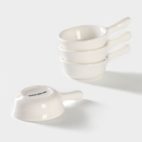 Набор соусников керамических Доляна &laquo;Классика&raquo;, 4 предмета: 40 мл, цвет белый