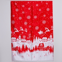 Лоскут Атлас &laquo;Новогодняя ночь&raquo;, красно-белый, 100 &times; 150 см