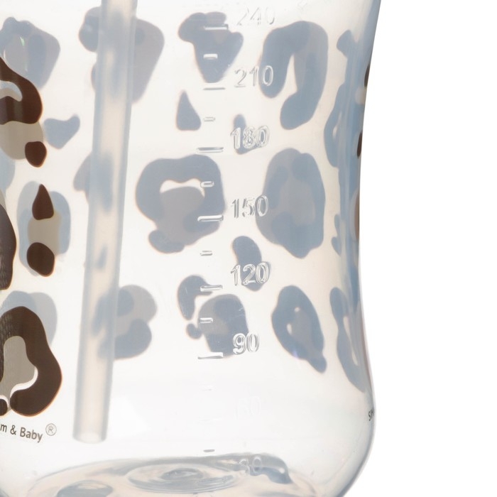 Поильник-непроливайка с трубочкой,от 9 мес., 270 мл., &laquo;Леопард&raquo;, M&B
