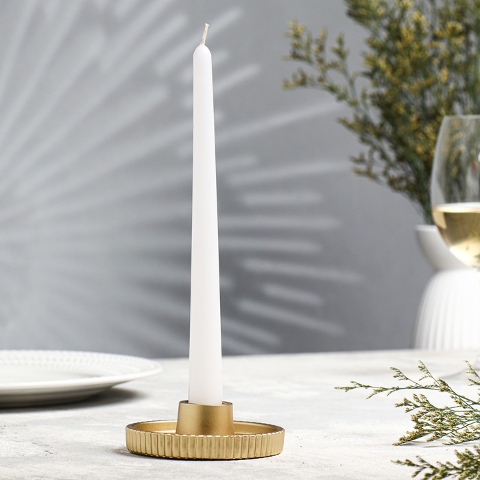 Подсвечник Подсвечник "Рельеф", 3х9.5 см, золото