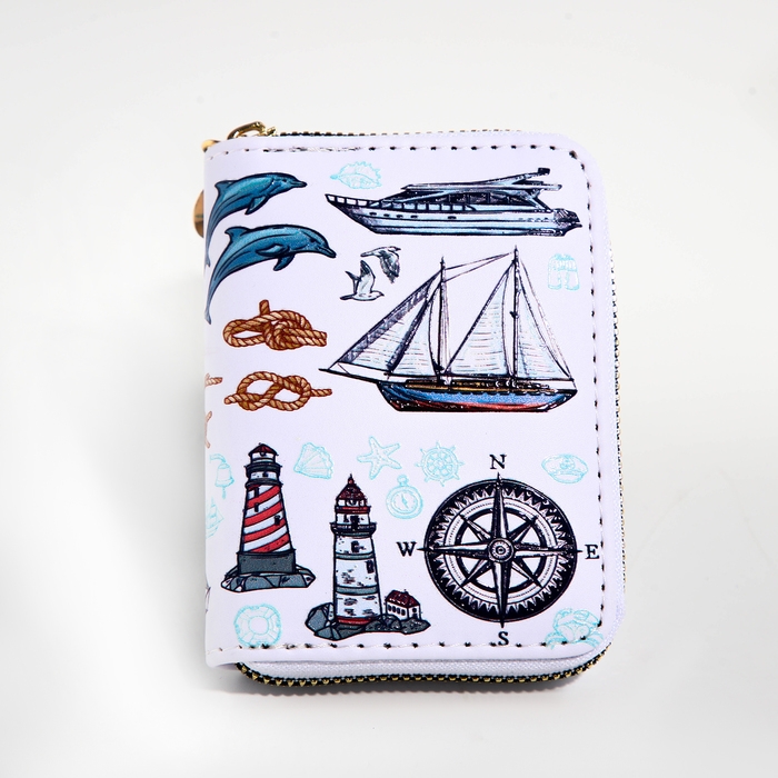 Кошелёк на молнии "Выбражулька", цвет белый