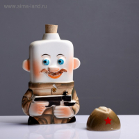 Штоф фарфоровый &laquo;Солдатик&raquo;, 0.35 л, в упаковке книге