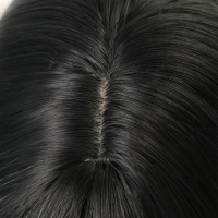 Парик искусственный, с чёлкой, имитация кожи, 60 см, цвет чёрный/пепельный Парик искусственный, с чёлкой, имитация кожи, 60 см, цвет чёрный/пепельный