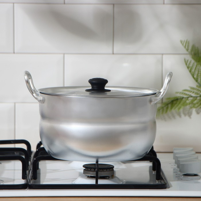 Кастрюля алюминиевая, 3 л, металлическая крышка Кастрюля алюминиевая, 3 л, металлическая крышка