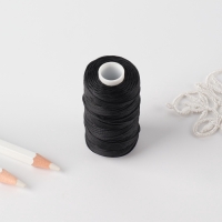 Нитки вощёные, плетёные, плоские, 210D/16, 1 мм, 50 ± 2 м, цвет чёрный Нитки вощёные, плетёные, плоские, 210D/16, 1 мм, 50 ± 2 м, цвет чёрный