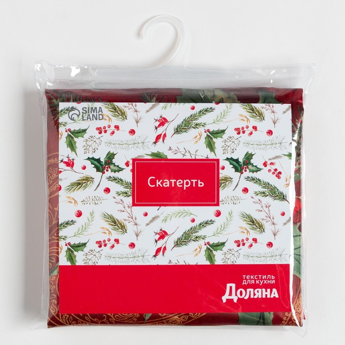 Скатерть новогодняя Доляна &laquo;Волшебный праздник&raquo; 145*300 +/- 2 см, 100% п/э