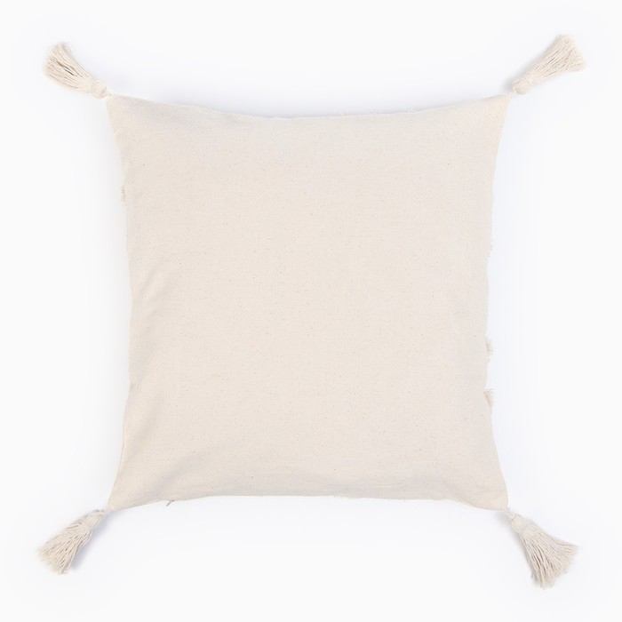 Наволочка декоративная &laquo;Этель&raquo; Бохо, 45х45 см, цвет молочный, 100% хлопок