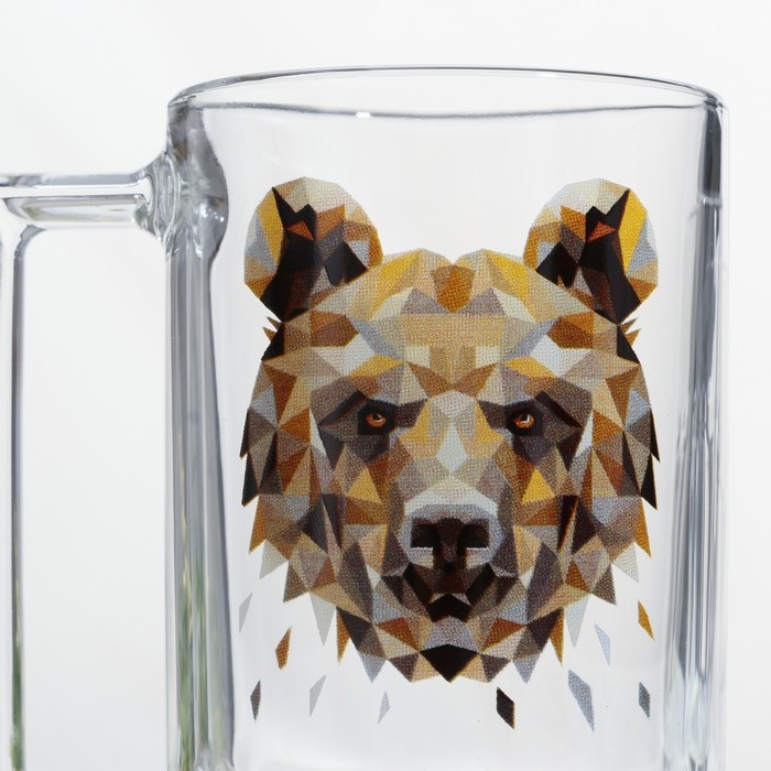 Кружка Animals, стеклянная, 320 мл, рисунок МИКС