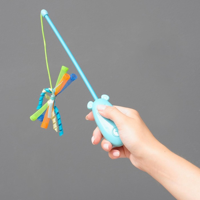 Дразнилка для кошек с лазером и ручкой-мышкой, 30,5 см, микс цветов