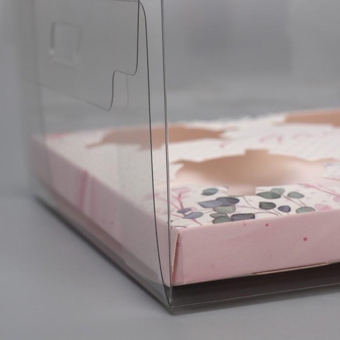 Коробка для капкейка, кондитерская упаковка, 6 ячеек &laquo;Цвети от счастья&raquo;, 16 х 23 х 11.5 см