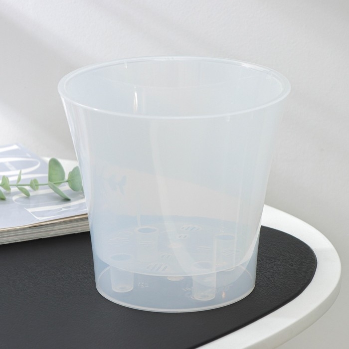 Кашпо для цветов со вставкой &laquo;Арте&raquo;, 2 л, прозрачное