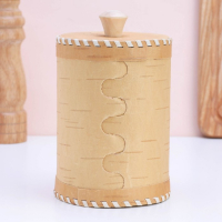 Туес "Узорные. Соль", 10х10х14 см, береста