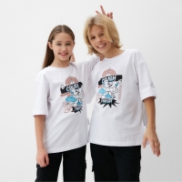 Футболка детская MINAKU, цвет белый, рост 158 см Футболка детская MINAKU, цвет белый, рост 158 см