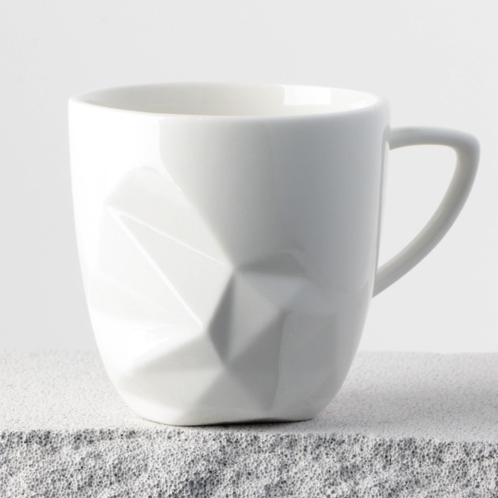 Кружка керамическая &laquo;Айсберг&raquo;, белая 350 мл, цвет белый