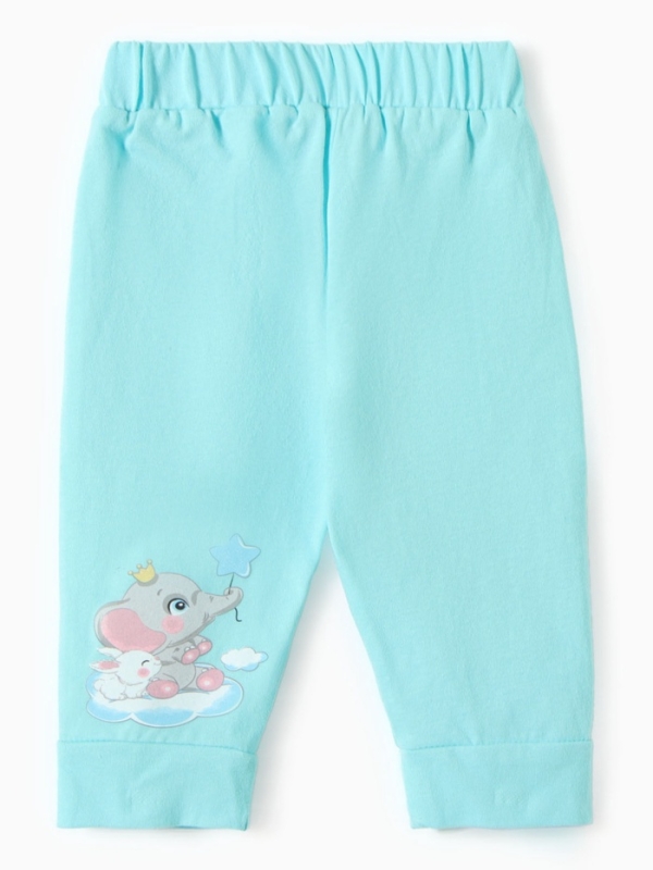 Штанишки (ползунки) детские "Слоник", цвет мятный, рост 62