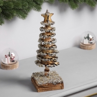 Фигура деревянная "Ёлочка", 30х10х10 см, 35 LED, батарейки AAx2 (не в комплекте), свечение теплое белое Фигура деревянная "Ёлочка", 30х10х10 см, 35 LED, батарейки AAx2 (не в комплекте), свечение теплое белое