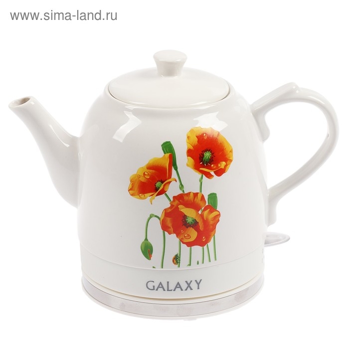 Чайник электрический Galaxy GL 0506, керамика, 1.4 л, 1400 Вт, белый Чайник электрический Galaxy GL 0506, керамика, 1.4 л, 1400 Вт, белый