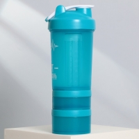 Шейкер пластиковый &laquo;Спорт - это жизнь&raquo;, 500 мл, два отсека