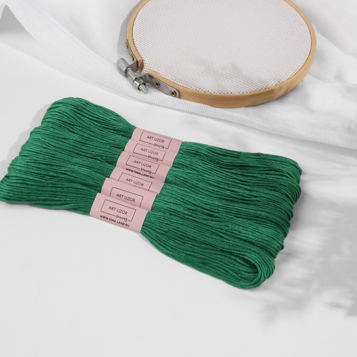 Набор ниток мулине №3812, 8 &plusmn; 1 м, 6 шт, цвет мятный