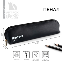 Пенал школьный из искусственной кожи &laquo;1 сентября: Perfect&raquo; , 19 х 6 см