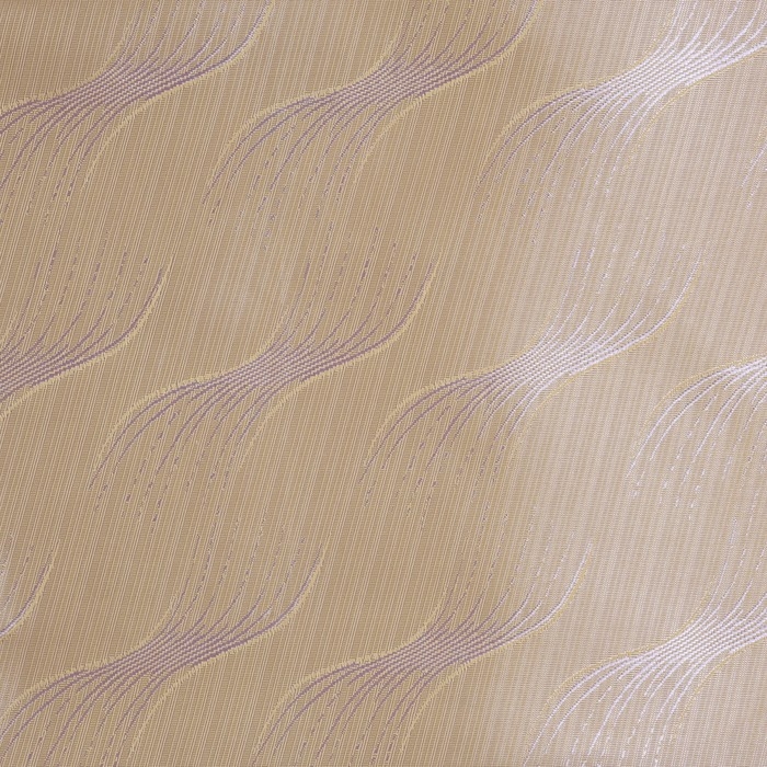 Ткань подкладочная &laquo;Изгибы&raquo;, 100 % полиэстер, 1 &times; 1,4 м, цвет серый/золотой