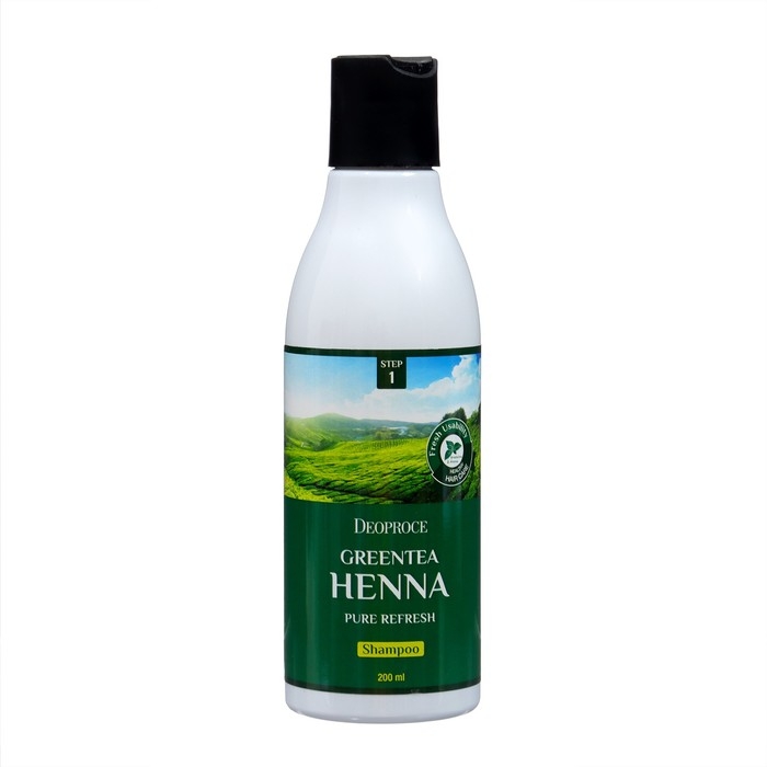 Смягчающий шампунь для волос Deoproce с зеленым чаем и хной, 200 мл Смягчающий шампунь для волос Deoproce с зеленым чаем и хной, 200 мл