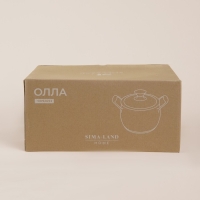 Кастрюля из нержавеющей стали SL Home «Олла», 5,2 л, d=24 см, h=11,5 см, с крышкой, капсульное дно, индукция Кастрюля из нержавеющей стали SL Home «Олла», 5,2 л, d=24 см, h=11,5 см, с крышкой, капсульное дно, индукция