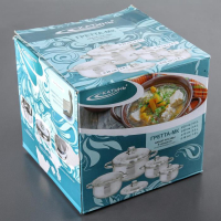 Набор кастрюль &laquo;Гретта&raquo;, 4 предмета: 1,8 л, 2,5 л, 3,4 л, 4,5 л, металлические крышки, капусльное дно, индукция