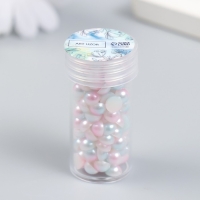 Декор "Полубусины и стразы. Градиент розово-голубой" d=6 мм 10г 200 шт 5х2,5 МИКС Декор "Полубусины и стразы. Градиент розово-голубой" d=6 мм 10г 200 шт 5х2,5 МИКС