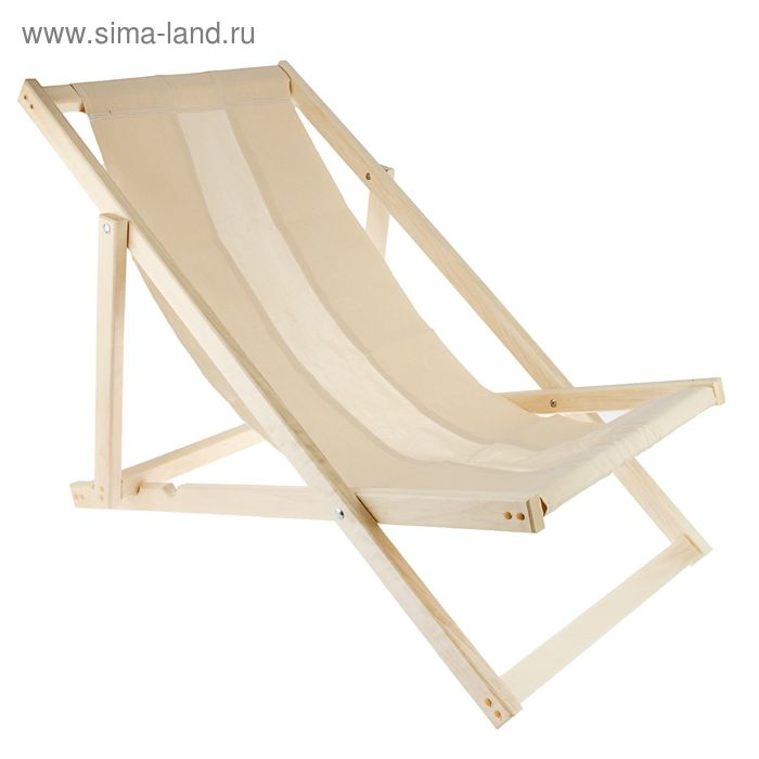 Шезлонг с тканью складной, 60×140×80см, рама из липы Шезлонг с тканью складной, 60×140×80см, рама из липы