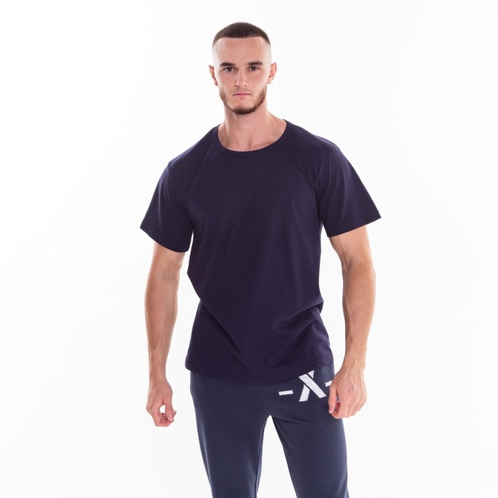 Футболка мужская, цвет тёмно-синий, размер 46 Футболка мужская, цвет тёмно-синий, размер 46