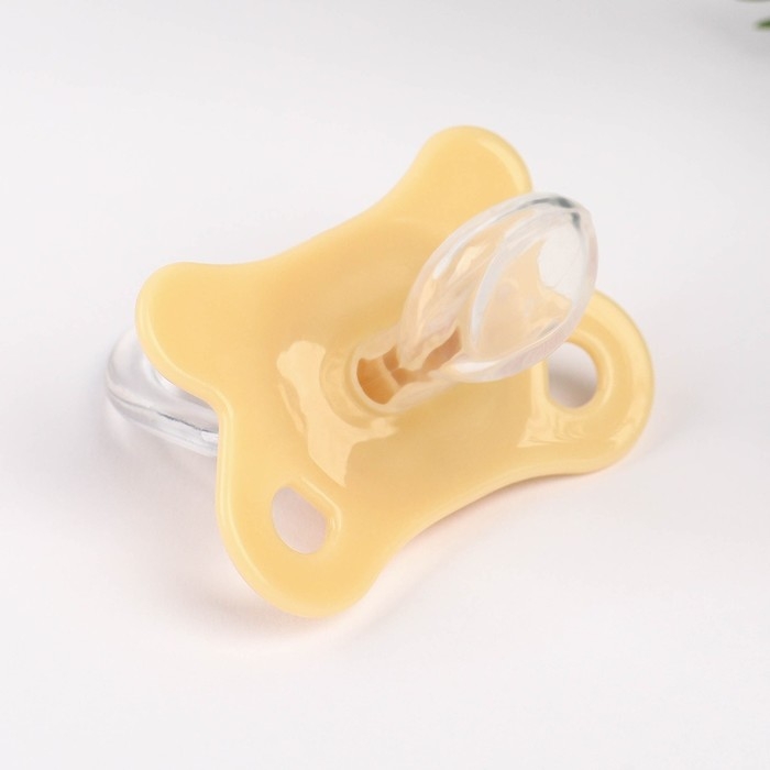 Подарочный набор новогодний: соска-пустышка ортодонт., +6 мес., и держатель на ленте «Наше счастье», подарочная упаковка Подарочный набор новогодний: соска-пустышка ортодонт., +6 мес., и держатель на ленте «Наше счастье», подарочная упаковка