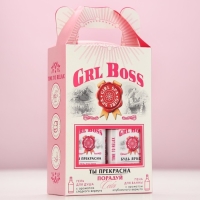 Подарочный набор косметики GRL BOSS, гель для душа и пена для ванны во флаконах виски, 2 х 250 мл, Новый Год Подарочный набор косметики GRL BOSS, гель для душа и пена для ванны во флаконах виски, 2 х 250 мл, Новый Год