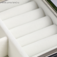 Шкатулка кожзам для украшений "Мини" чёрная 5,6х18,2х10,2 см Шкатулка кожзам для украшений "Мини" чёрная 5,6х18,2х10,2 см