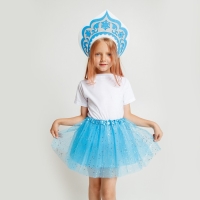Карнавальный набор «Снегурочка»: футболка, юбка, кокошник, термонаклейка, рост 110–116 см Карнавальный набор «Снегурочка»: футболка, юбка, кокошник, термонаклейка, рост 110–116 см