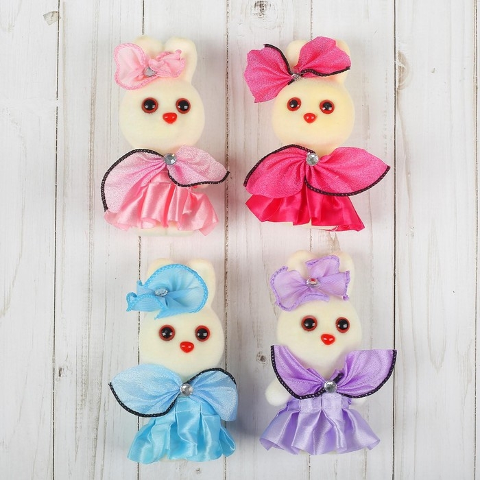 Игрушка из пенопласта &laquo;Зайка с цветочком&raquo;, большие глазки, цвета МИКС