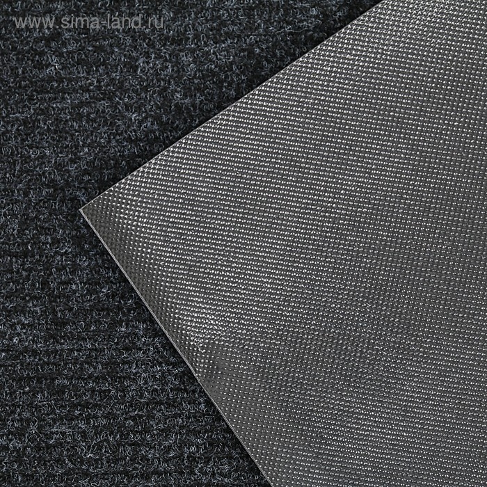 Коврик придверный влаговпитывающий, ребристый, &laquo;Комфорт&raquo;, 90&times;150 см, цвет чёрный