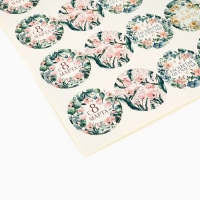 Набор наклеек для подарков «8 марта» цветы, 40 шт, 4 х 4 см Набор наклеек для подарков «8 марта» цветы, 40 шт, 4 х 4 см