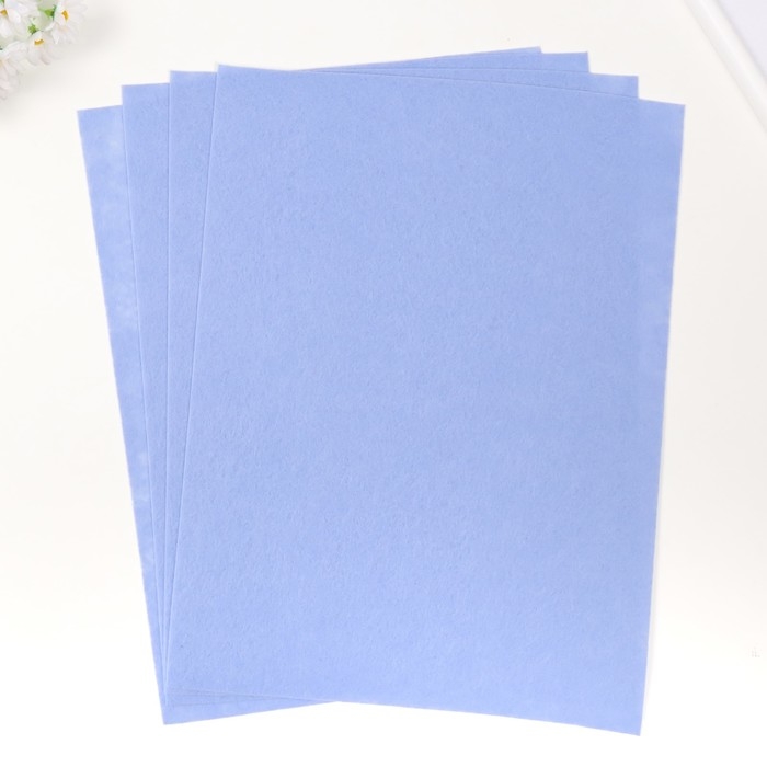 Фетр 1 мм "Небесный" набор 4 листа 30х40 см