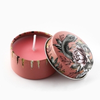 Свеча новогодняя в железной банке &laquo;Новый год: Змея&laquo;Новый год: аромат ваниль, 4.8 см