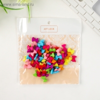 Бусины для творчества пластик "Яркие бантики" набор 120 шт 0,2х1х0,7 см