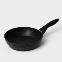 Сковорода &laquo;Алёна&raquo;, d=20 см, пластиковая ручка, антипригарное покрытие, цвет чёрный