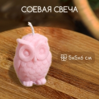 Свеча "Сова" 5х5х6 см, соевый воск МИКС Свеча "Сова" 5х5х6 см, соевый воск МИКС
