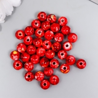 Бусины для творчества пластик "Шарики шамот красный" набор 20 гр d=1 см Бусины для творчества пластик "Шарики шамот красный" набор 20 гр d=1 см