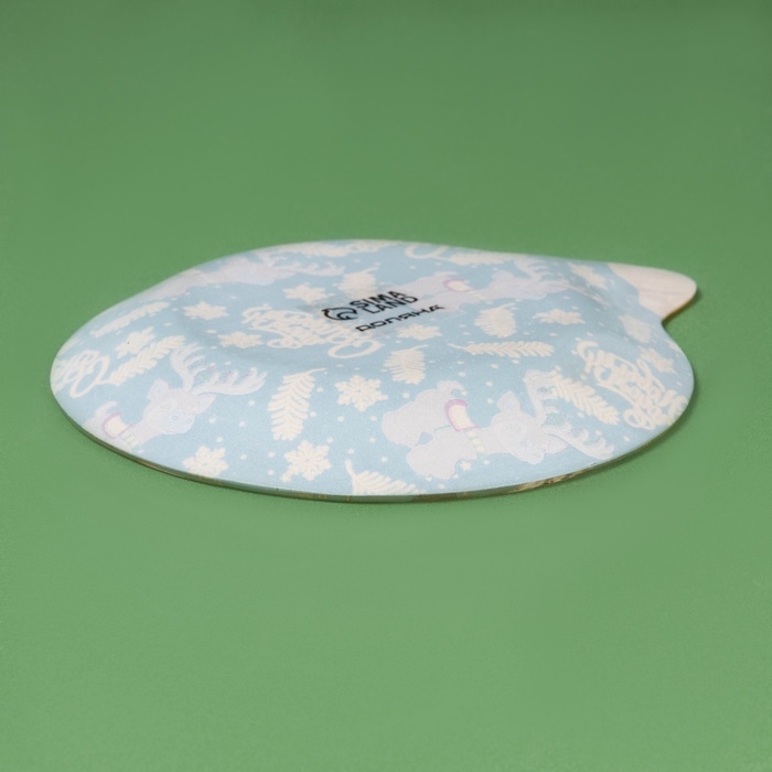 Блюдо сервировочное Блюдо сервировочное "Елочная игрушка. Оленята" 18,2х15,5х1,7 см