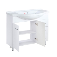 Комплект мебели для ванной: Тумба "Элеганс 100/3" + раковина" Эльбрус",  97 х 33 х 82 см