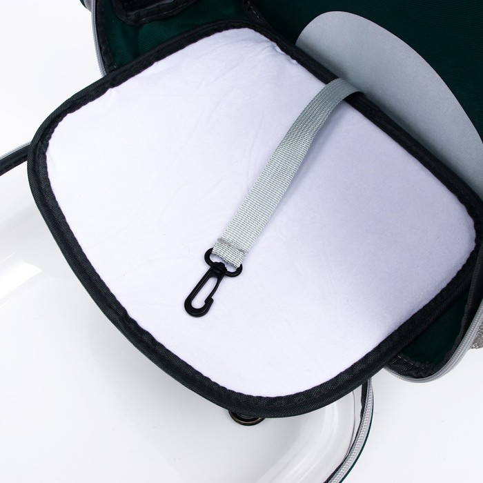 Рюкзак для переноски кошек Рюкзак для переноски кошек "Котик", прозрачный, 34 х 25 х 40 см, зелёный