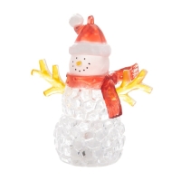 Ночник "Снеговик" LED 1Вт RGB 3хLR44 прозрачный 8х8х10см RISALUX Ночник "Снеговик" LED 1Вт RGB 3хLR44 прозрачный 8х8х10см RISALUX